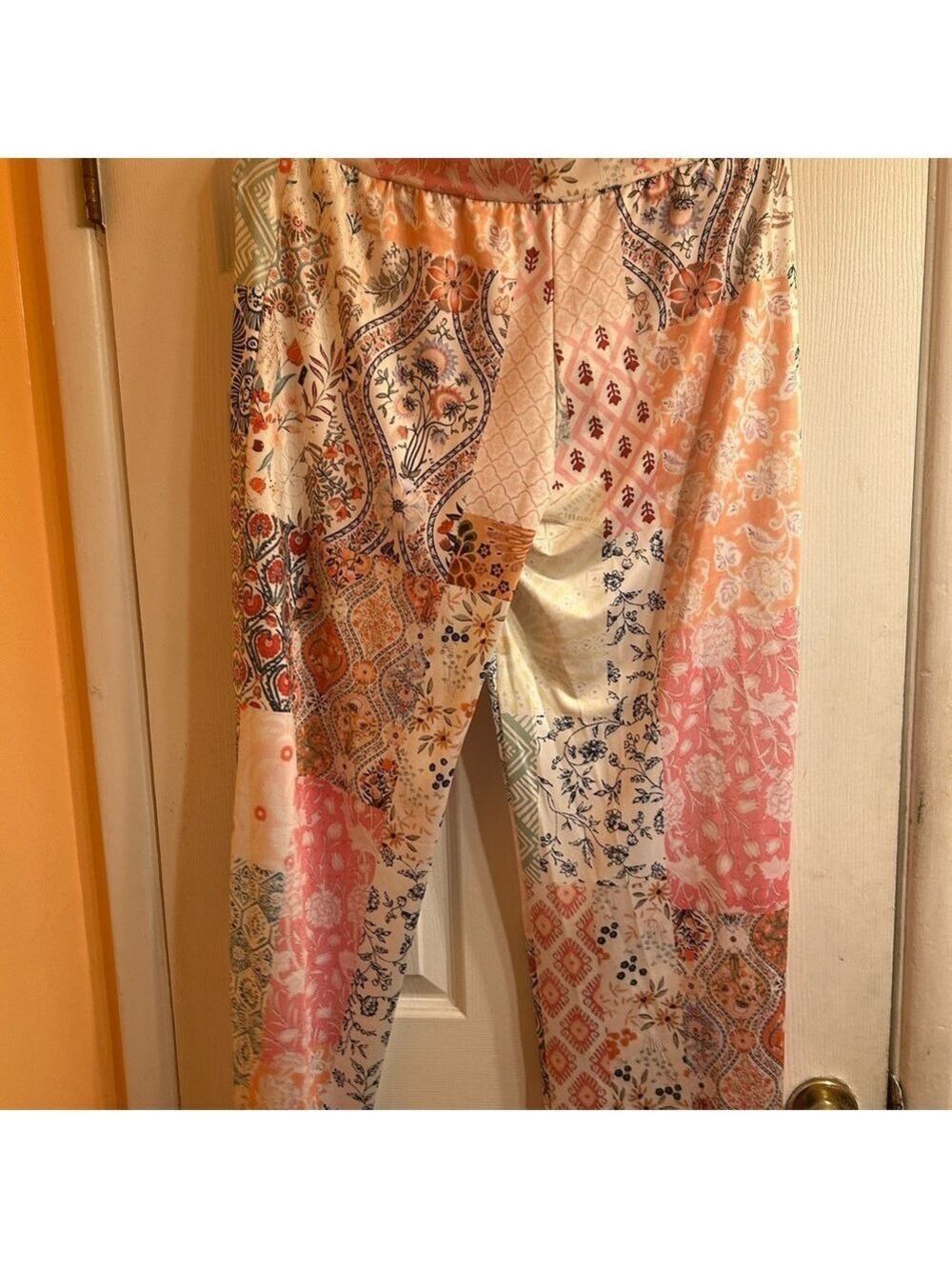 Colorful Patchwork Pattern Pants - Picture 2 of 4